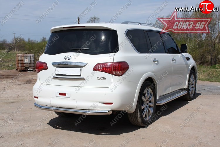 17 279 р. Защита заднего бампера Souz-96 (d76) INFINITI QX56 Z62 (2010-2013)  с доставкой в г. Тольятти