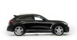 12 799 р. Пороги накладки Lorinser INFINITI QX70 S51 (2013-2020) (Неокрашенные)  с доставкой в г. Тольятти. Увеличить фотографию 2