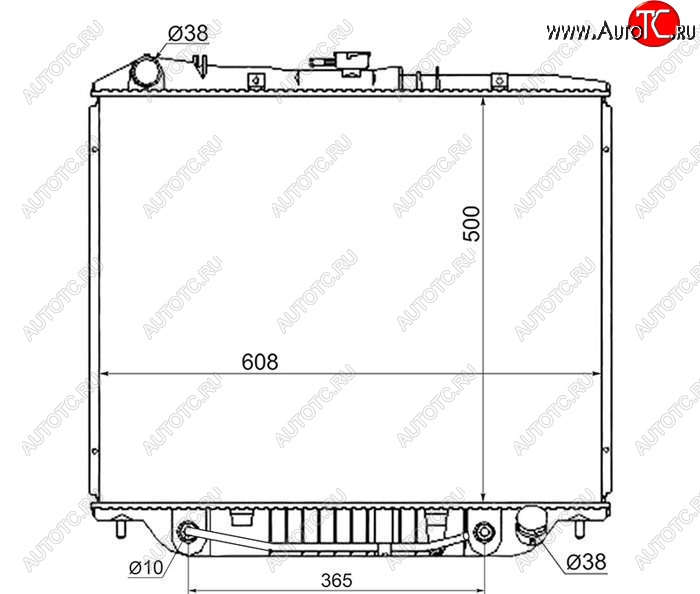 11 449 р. Радиатор двигателя (пластинчатый, АКПП) SAT Isuzu Bighorn UBS25GW,UBS69GW 5 дв. дорестайлинг (1991-1993)  с доставкой в г. Тольятти