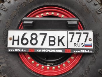 70 999 р. Бампер задний силовой РИФ (стандарт) Isuzu D-Max RT85,TFR DoubleCab рестайлинг (2015-2021) (С квадратом под фаркоп, калиткой и фонарями)  с доставкой в г. Тольятти. Увеличить фотографию 4