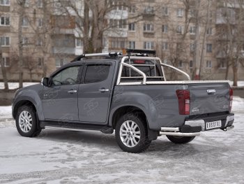 17 999 р. Защита заднего бампера (2 трубы Ø63 мм, нержавейка) Isuzu D-Max RT85,TFR DoubleCab рестайлинг (2015-2021)  с доставкой в г. Тольятти. Увеличить фотографию 3