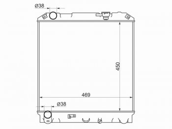 Радиатор двигателя (пластинчатый, МКПП, 4HG1, 4HL1, 4HF1) SAT Isuzu Elf (NPR75)  дорестайлинг (1993-2004)