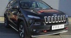 17 599 р. Одинарная защита переднего бампера (Trailhawk 63 мм) SLITKOFF Jeep Cherokee KL дорестайлинг (2014-2017)  с доставкой в г. Тольятти. Увеличить фотографию 2