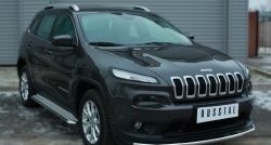 24 649 р. Широкая защита порогов SLITKOFF Jeep Cherokee KL дорестайлинг (2014-2017)  с доставкой в г. Тольятти. Увеличить фотографию 3