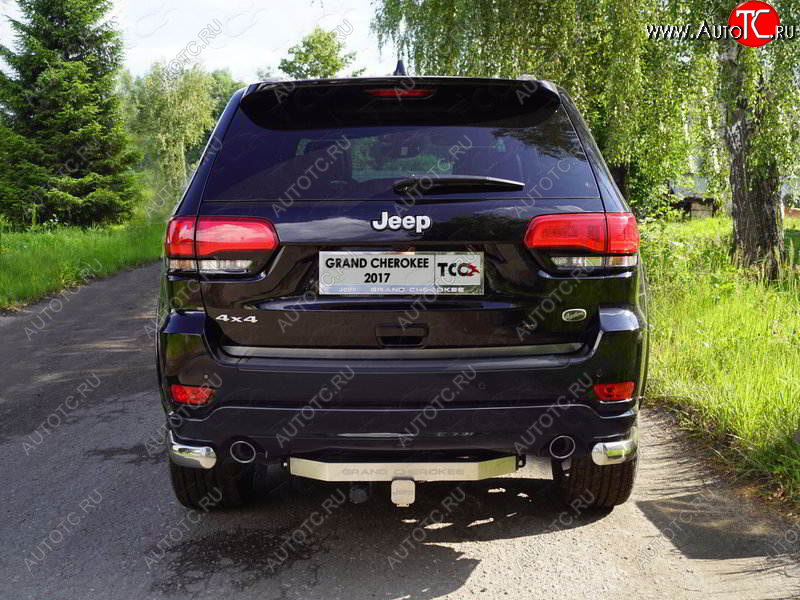 22 499 р. Фаркоп (тягово-сцепное устройство) TCC  Jeep Grand Cherokee  WK2 (2017-2022) 2-ой рестайлинг (оцинкованный, шар Е нержавейка, надпись Grand Cherokee)  с доставкой в г. Тольятти