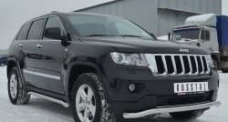 15 249 р. Защита переднего бампера (Ø63 мм волна, нержавейка) SLITKOFF Jeep Grand Cherokee WK2 дорестайлинг (2010-2013)  с доставкой в г. Тольятти. Увеличить фотографию 3