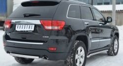 10 899 р. Одинарная защита заднего бампера из трубы диаметром 63 мм SLITKOFF Jeep Grand Cherokee WK2 дорестайлинг (2010-2013)  с доставкой в г. Тольятти. Увеличить фотографию 3