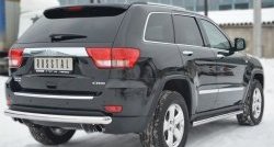 5 799 р. Одинарная защита заднего бампера из трубы диаметром 76 мм SLITKOFF Jeep Grand Cherokee WK2 дорестайлинг (2010-2013)  с доставкой в г. Тольятти. Увеличить фотографию 3