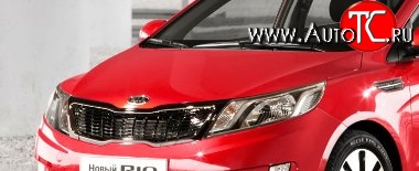 10 599 р. Капот Стандартный KIA Rio 3 QB рестайлинг седан (2015-2017) (Окрашенный)  с доставкой в г. Тольятти