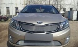 1 539 р. Нижняя сетка на бампер Russtal (хром) KIA Rio 3 QB дорестайлингхэтчбек5дв. (2011-2015)  с доставкой в г. Тольятти. Увеличить фотографию 4