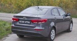 1 169 р. Защитная накладка на задний бампер RA KIA Rio 3 QB рестайлинг седан (2015-2017)  с доставкой в г. Тольятти. Увеличить фотографию 3