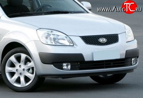 1 699 р. Передний бампер Стандартный KIA Rio 2 JB дорестайлинг седан (2005-2009) (Неокрашенный)  с доставкой в г. Тольятти