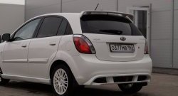 5 899 р. Накладка заднего бампера Vita Dm  KIA Rio ( 2 JB,  4 FB) (2005-2025) дорестайлинг, хэтчбэк 5 дв., рестайлинг, хэтчбэк 5 дв., рестайлинг седан (Неокрашенная)  с доставкой в г. Тольятти. Увеличить фотографию 1