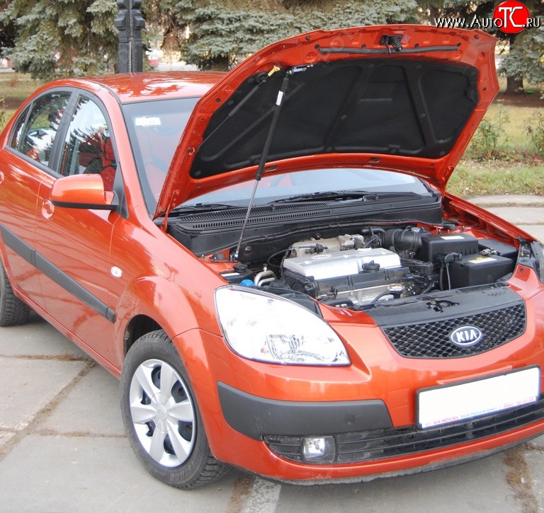 2 969 р. Упор капота Sport KIA Rio 2 JB дорестайлинг седан (2005-2009)  с доставкой в г. Тольятти