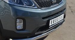 15 999 р. Одинарная защита переднего бампера диаметром 76 мм SLITKOFF KIA Sorento XM рестайлинг (2012-2015)  с доставкой в г. Тольятти. Увеличить фотографию 2