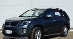 15 999 р. Одинарная защита переднего бампера диаметром 76 мм SLITKOFF KIA Sorento XM рестайлинг (2012-2015)  с доставкой в г. Тольятти. Увеличить фотографию 4