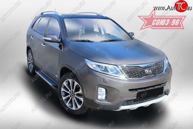 9 764 р. Пороги алюминиевый профиль,Kia Sorento 2013- KIA Sorento XM рестайлинг (2012-2015)  с доставкой в г. Тольятти