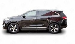 20 749 р. Широкая защита порогов Russtal KIA Sorento UM/Prime дорестайлинг (2014-2018) (Защита порогов с со скосами на торцах (вариант 1))  с доставкой в г. Тольятти. Увеличить фотографию 3