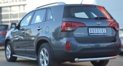 17 899 р. Одинарная защита заднего бампера из трубы диаметром 76 мм SLITKOFF KIA Sorento XM рестайлинг (2012-2015)  с доставкой в г. Тольятти. Увеличить фотографию 4