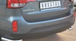 13 799 р. Защита заднего бампера (Ø63 мм уголки, нержавейка) SLITKOFF KIA Sorento XM рестайлинг (2012-2015)  с доставкой в г. Тольятти. Увеличить фотографию 2