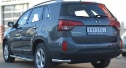 13 799 р. Защита заднего бампера (Ø63 мм уголки, нержавейка) SLITKOFF KIA Sorento XM рестайлинг (2012-2015)  с доставкой в г. Тольятти. Увеличить фотографию 4