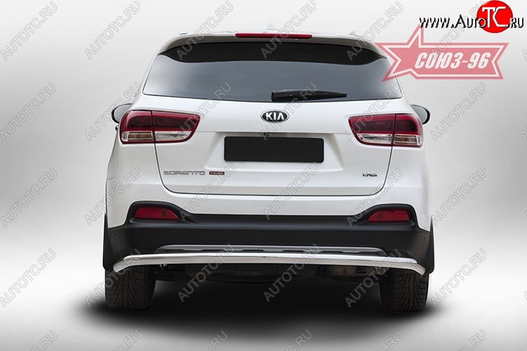 10 889 р. Защита заднего бампера d60 Souz-96 KIA Sorento UM/Prime дорестайлинг (2014-2018)  с доставкой в г. Тольятти