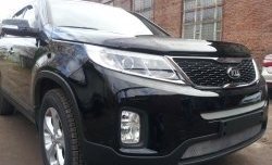 1 539 р. Нижняя сетка на бампер Russtal (хром)  KIA Sorento  XM (2012-2015) рестайлинг  с доставкой в г. Тольятти. Увеличить фотографию 2