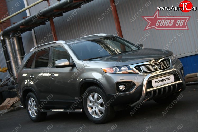 16 649 р. Защита переднего бампера Souz-96 (d76) KIA Sorento XM дорестайлинг (2009-2012)  с доставкой в г. Тольятти