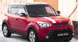 4 999 р. Накладки на колёсные арки RA (комплект 4 шт). KIA Soul PS дорестайлинг (2014-2016) (Поверхность шагрень)  с доставкой в г. Тольятти. Увеличить фотографию 2