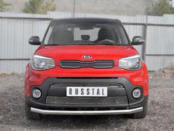 18 299 р. Одинарная защита переднего бампера диаметром 63 мм SLITKOFF KIA Soul PS дорестайлинг (2014-2016)  с доставкой в г. Тольятти. Увеличить фотографию 2