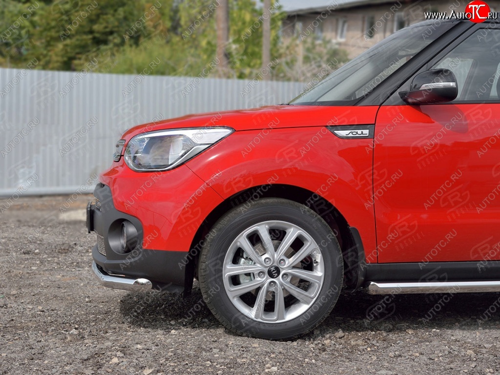 18 299 р. Одинарная защита переднего бампера диаметром 63 мм SLITKOFF KIA Soul PS дорестайлинг (2014-2016)  с доставкой в г. Тольятти