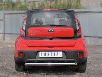 14 799 р. Одинарная защита заднего бампера из трубы диаметром 63 мм SLITKOFF KIA Soul PS дорестайлинг (2014-2016)  с доставкой в г. Тольятти. Увеличить фотографию 3