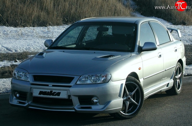 4 599 р. Пороги накладки Nika Klassik KIA Spectra (2000-2009) (Неокрашенные)  с доставкой в г. Тольятти