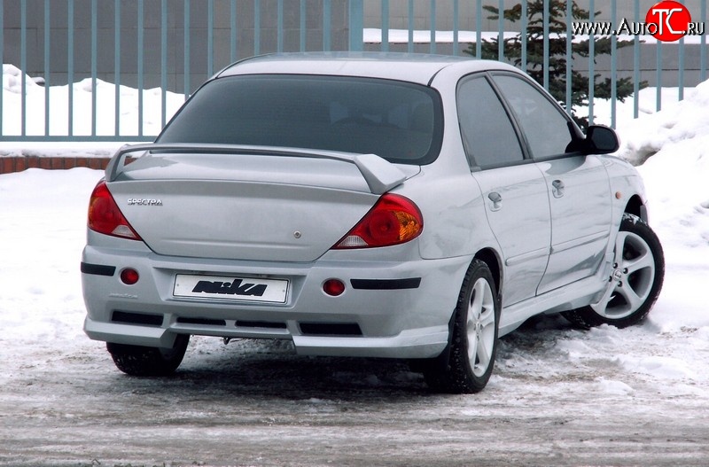 7 399 р. Задний бампер Nika Sport KIA Spectra (2000-2009) (Неокрашенный)  с доставкой в г. Тольятти