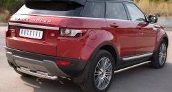 17 949 р. Защита заднего бампера (2 трубы Ø63 и 42 мм, нержавейка, Prestige u Pure) SLITKOFF Land Rover Range Rover Evoque 1 L538 дорестайлинг 5 дв. (2011-2015)  с доставкой в г. Тольятти. Увеличить фотографию 4