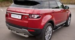 17 599 р. Защита заднего бампера (2 трубы Ø76 и 42 мм, нержавейка) SLITKOFF Land Rover Range Rover Evoque 1 L538 дорестайлинг 5 дв. (2011-2015)  с доставкой в г. Тольятти. Увеличить фотографию 4