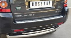 17 999 р. Защита заднего бампера (Ø63 и 42 мм, нержавейка) SLITKOFF Land Rover Freelander L359 дорестайлинг (2006-2010)  с доставкой в г. Тольятти. Увеличить фотографию 2