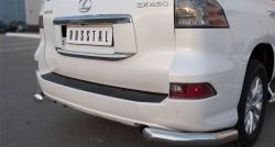 17 599 р. Защита заднего бампера (Ø76 мм уголки, нержавейка) SLITKOFF Lexus GX460 J150 1-ый рестайлинг (2013-2019)  с доставкой в г. Тольятти. Увеличить фотографию 2