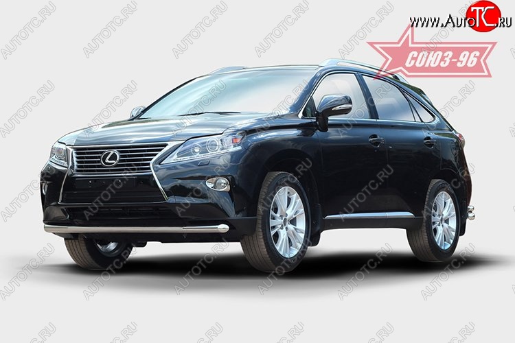 1 052 р. Защита переднего бампера одинарная Souz-96 (d60). Lexus RX450H AL10 дорестайлинг (2009-2012)  с доставкой в г. Тольятти