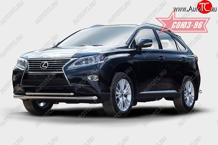 24 659 р. Защита переднего бампера одинарная Souz-96 (d60/42). Lexus RX450H AL10 дорестайлинг (2009-2012)  с доставкой в г. Тольятти