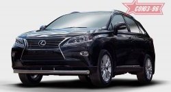 Защита переднего бампера одинарная из овальной трубы Souz-96 (d75х42). Lexus RX450H AL10 дорестайлинг (2009-2012)