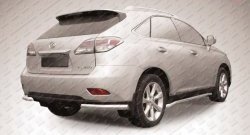 Защита заднего бампера из двух боковых уголков диаметром 57 мм Slitkoff Lexus RX 270 AL20 дорестайлинг (2015-2019)