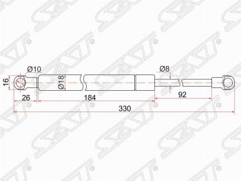 Упор крышки багажника SAT (газовый) Lexus GS350 L10 (2011-2016)