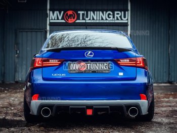 16 499 р. Диффузор заднего бампера MV tuning (со стоп сигналом и килями)  Lexus IS250  XE30 седан (2013-2016) дорестайлинг (Неокрашенный)  с доставкой в г. Тольятти. Увеличить фотографию 3