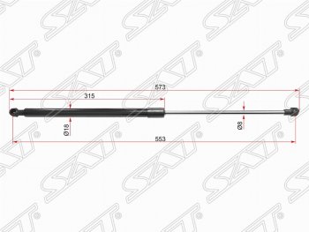 Упор капота SAT (газовый) Lexus IS250 XE30 седан дорестайлинг (2013-2016)