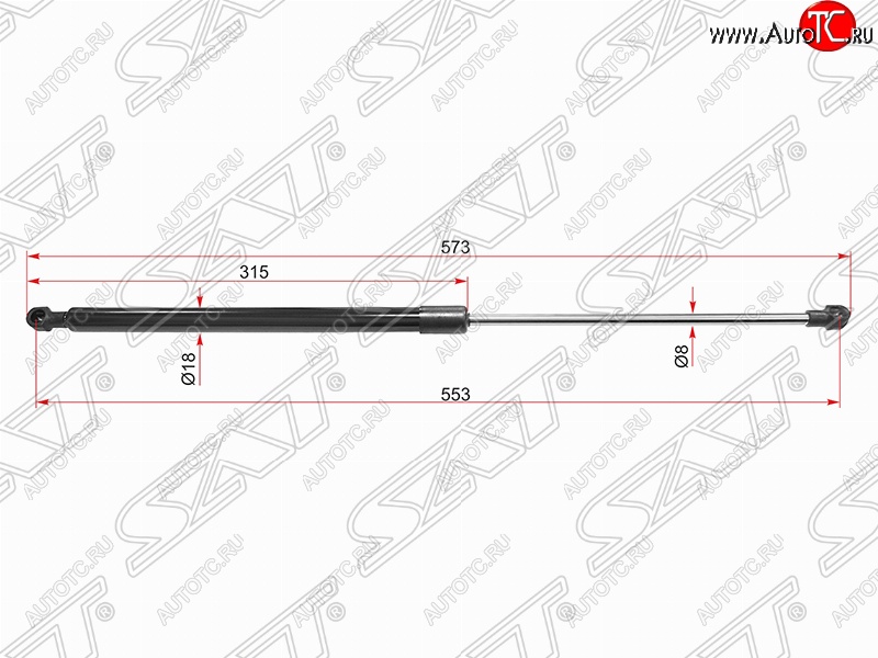 949 р. Упор капота SAT (газовый) Lexus IS250 XE30 седан дорестайлинг (2013-2016)  с доставкой в г. Тольятти