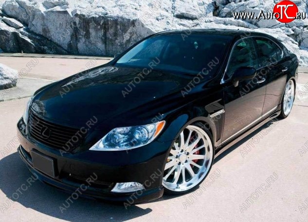 7 999 р. Накладка на передний бампер CT Lexus LS460 XF40 дорестайлинг (2006-2009) (Неокрашенная)  с доставкой в г. Тольятти