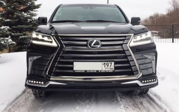 22 699 р. Накладка на передний бампер Автократ (без LED-оптики) Lexus LX450d J200 2-ой рестайлинг (2015-2022) (Неокрашенная)  с доставкой в г. Тольятти. Увеличить фотографию 10