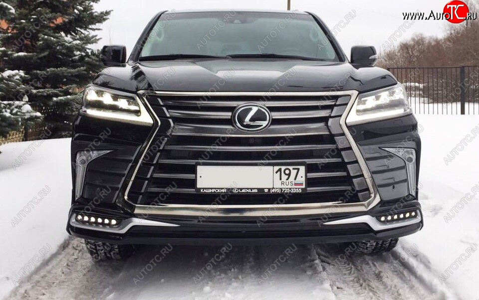 15 199 р. Дневные ходовые огни в накладку бампера Автократ Автократ Lexus LX570 J200 2-ой рестайлинг (2015-2022)  с доставкой в г. Тольятти