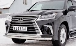 22 999 р. Защита переднего бампера (2 трубыØ63 и 42 мм, нержавейка) SLITKOFF Lexus LX450d J200 2-ой рестайлинг (2015-2022)  с доставкой в г. Тольятти. Увеличить фотографию 4